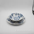 Blauwe wijnbloem witte porselein diner sets